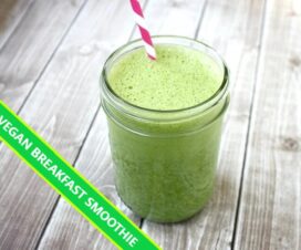 Vegan Breakfast Smoothie with banana and coconut